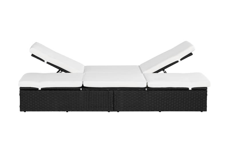 Ochovi Dobbel Solseng Justerbar - Svart/Hvit - Hagemøbler - Stoler & Lenestoler - Solseng & solvogner