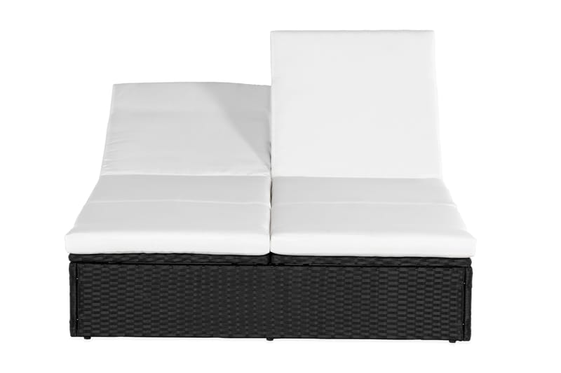 Ochovi Dobbel Solseng Justerbar - Svart/Hvit - Hagemøbler - Stoler & Lenestoler - Solseng & solvogner