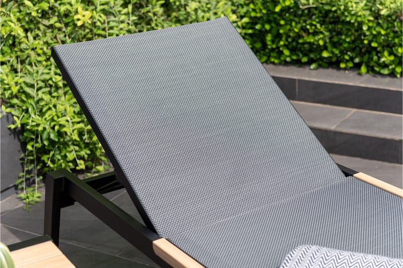 Panama Solstol 176x72 cm Svart - Lifestyle Garden - Hagemøbler - Stoler & Lenestoler - Solseng & solvogner