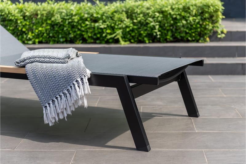 Panama Solstol 176x72 cm Svart - Lifestyle Garden - Hagemøbler - Stoler & Lenestoler - Solseng & solvogner
