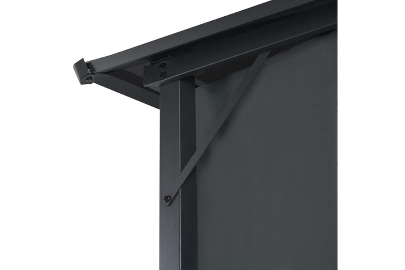 Paviljong med gardin aluminium 3x3 m svart - Svart - Hagemøbler - Stoler & Lenestoler - Solseng & solvogner