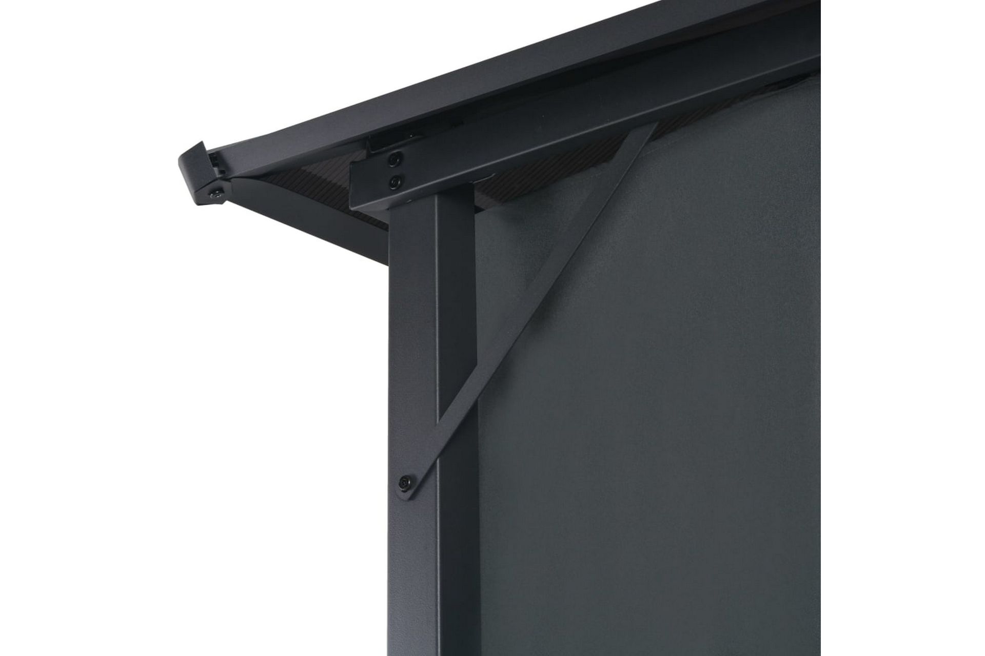 Paviljong med gardin aluminium 4x3x2,6 m svart - Svart - Hagemøbler - Stoler & Lenestoler - Solseng & solvogner