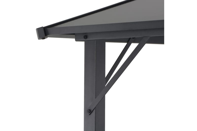 Paviljong med tak aluminium 3x3 m svart - Svart - Hagemøbler - Stoler & Lenestoler - Solseng & solvogner