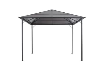 Paviljong med tak aluminium 3x3 m svart - Svart - Hagemøbler - Stoler & Lenestoler - Solseng & solvogner