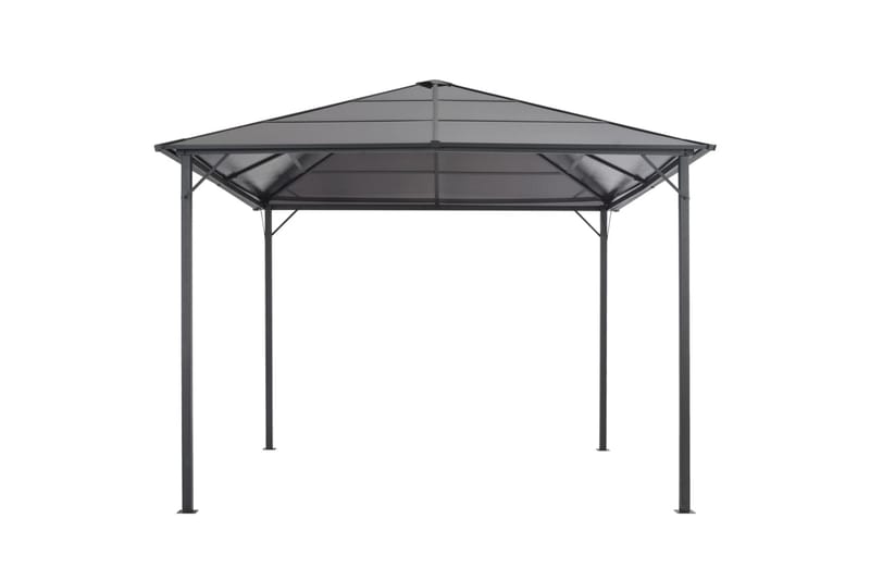 Paviljong med tak aluminium 3x3 m svart - Svart - Hagemøbler - Stoler & Lenestoler - Solseng & solvogner
