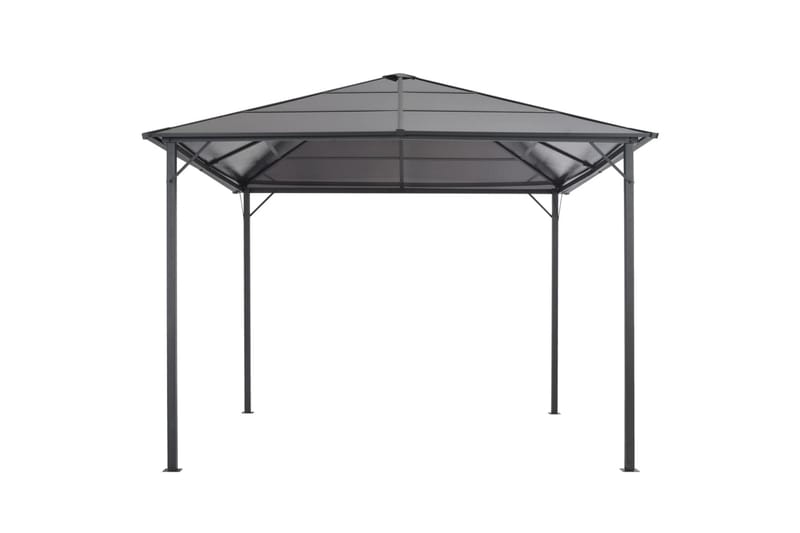 Paviljong med tak aluminium 3x3 m svart - Svart - Solseng & solvogner