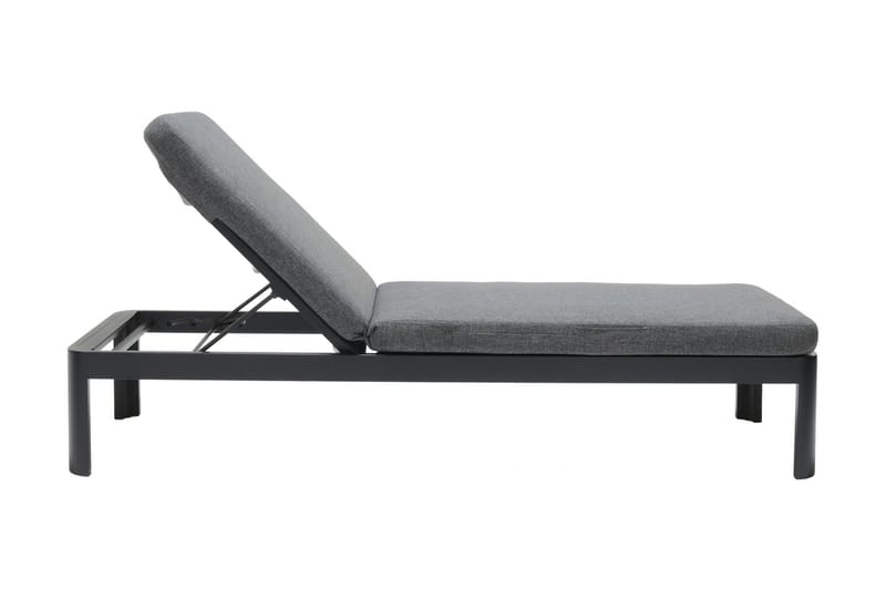 Portals Solseng med Pute 189 cm - Svart/Tre - Hagemøbler - Stoler & Lenestoler - Solseng & solvogner