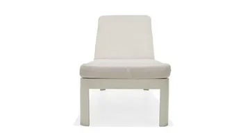 Portals Solseng med Pute 189 cm - Hvit/Tre - Hagemøbler - Stoler & Lenestoler - Solseng & solvogner
