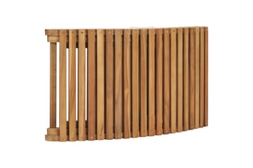 Sammenleggbar solseng med bord heltre teak - Brun - Hagemøbler - Stoler & Lenestoler - Solseng & solvogner