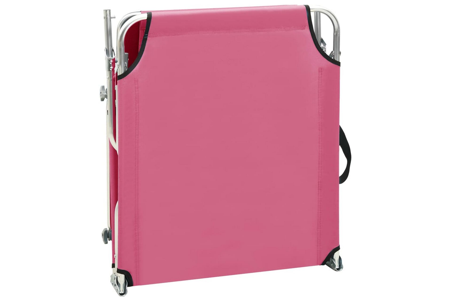 Sammenleggbar solseng med solskjerm stål magenta - Rosa - Hagemøbler - Stoler & Lenestoler - Solseng & solvogner