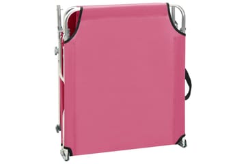 Sammenleggbar solseng med solskjerm stål magenta - Rosa - Hagemøbler - Stoler & Lenestoler - Solseng & solvogner