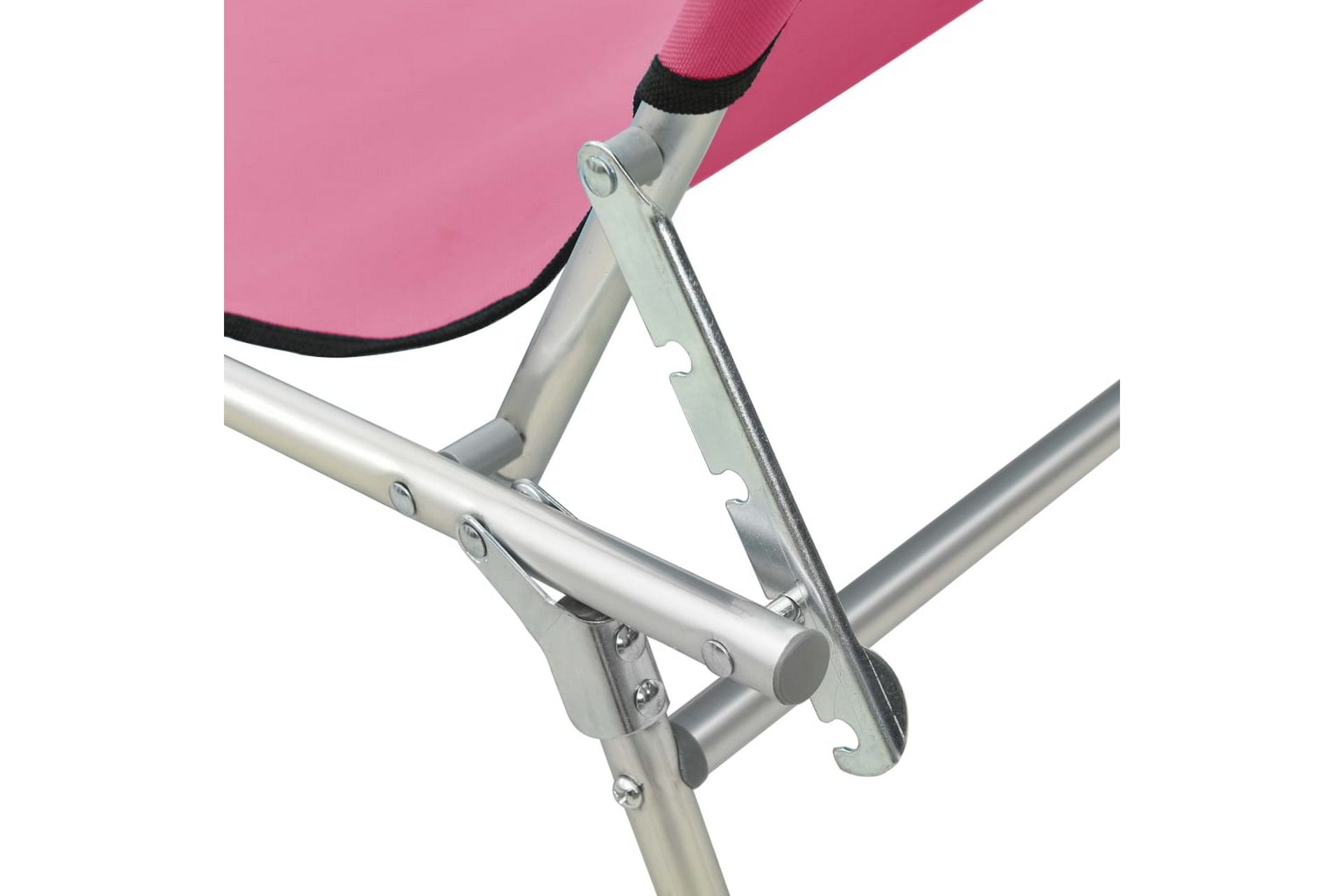Sammenleggbar solseng med solskjerm stål magenta - Rosa - Hagemøbler - Stoler & Lenestoler - Solseng & solvogner
