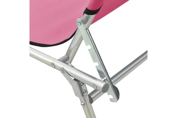 Sammenleggbar solseng med solskjerm stål magenta - Rosa - Hagemøbler - Stoler & Lenestoler - Solseng & solvogner