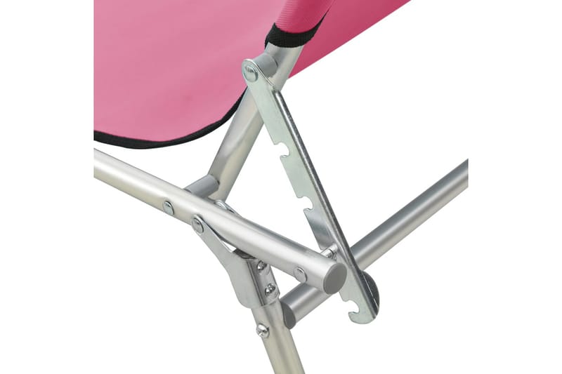 Sammenleggbar solseng med solskjerm stål magenta - Rosa - Hagemøbler - Stoler & Lenestoler - Solseng & solvogner