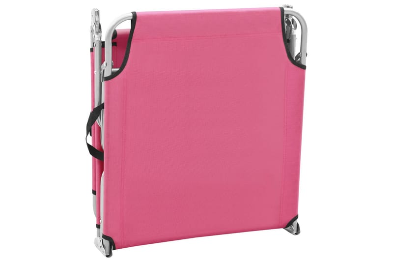 Sammenleggbar solseng stål og stoff rosa - Rosa - Hagemøbler - Stoler & Lenestoler - Solseng & solvogner