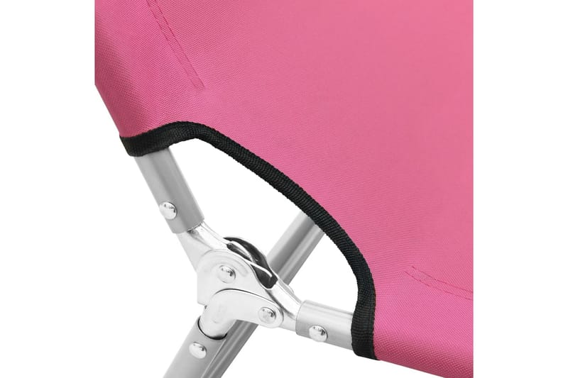 Sammenleggbar solseng stål og stoff rosa - Rosa - Hagemøbler - Stoler & Lenestoler - Solseng & solvogner