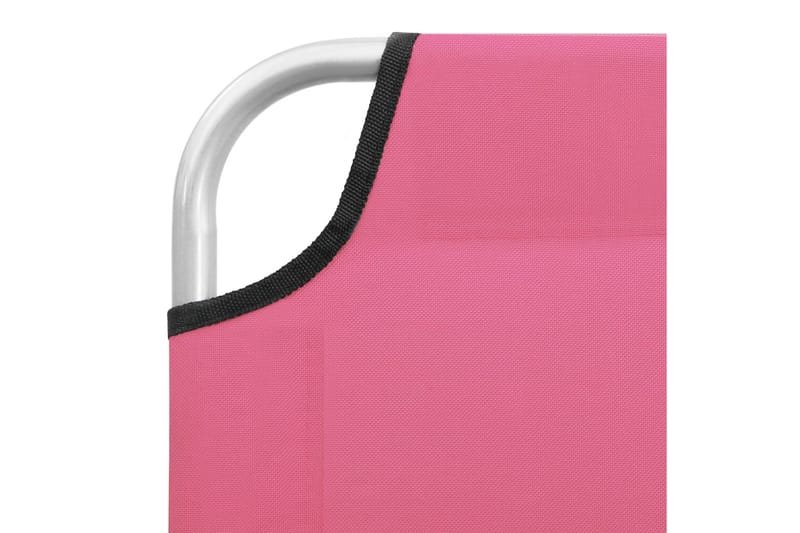 Sammenleggbar solseng stål og stoff rosa - Rosa - Hagemøbler - Stoler & Lenestoler - Solseng & solvogner
