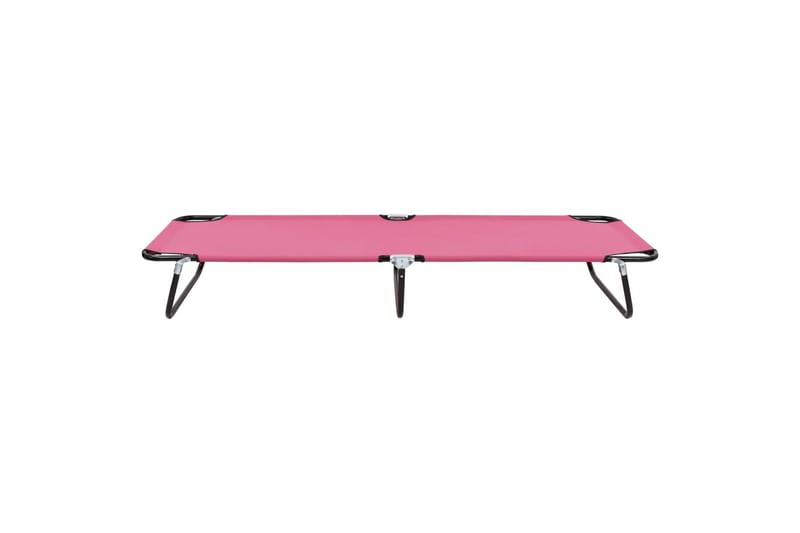 Sammenleggbar solseng stål rosa - Rosa - Hagemøbler - Stoler & Lenestoler - Solseng & solvogner