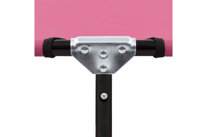 Sammenleggbar solseng stål rosa - Rosa - Hagemøbler - Stoler & Lenestoler - Solseng & solvogner