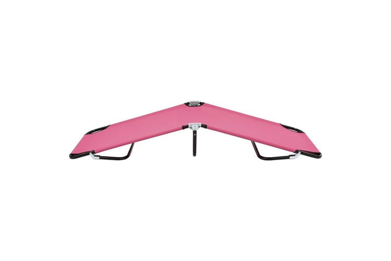 Sammenleggbar solseng stål rosa - Rosa - Hagemøbler - Stoler & Lenestoler - Solseng & solvogner