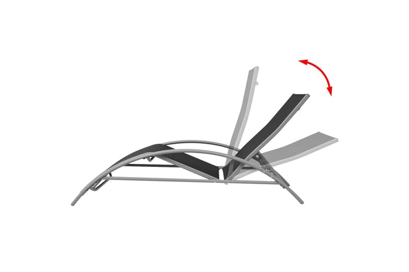 Solseng aluminium svart - Svart - Hagemøbler - Stoler & Lenestoler - Solseng & solvogner