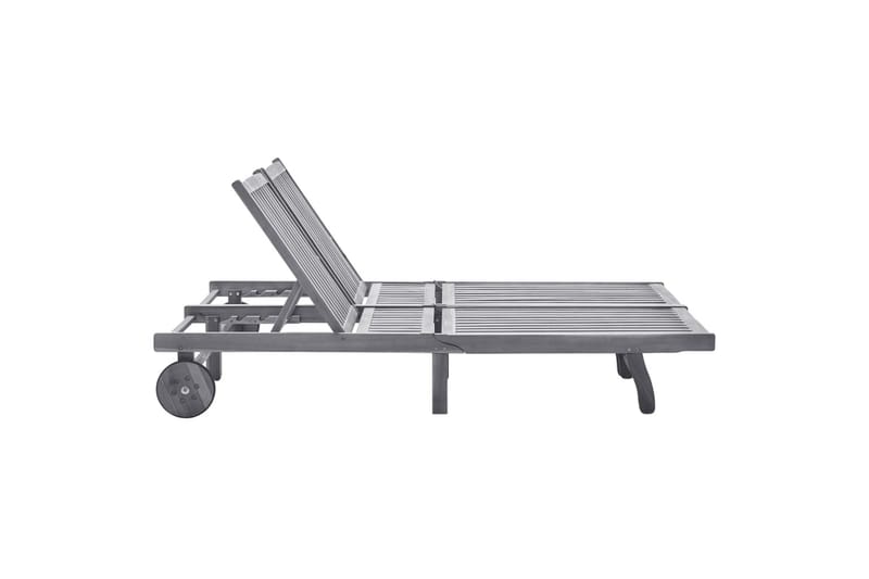 Solsenger 2 stk heltre akasie - Brun - Hagemøbler - Stoler & Lenestoler - Solseng & solvogner