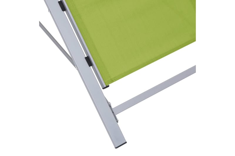 Solsenger 2 stk med bord aluminium grønn - grønn - Solseng & solvogner