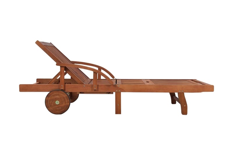 Solsenger 2 stk med bord heltre akasie - Akasie - Hagemøbler - Stoler & Lenestoler - Solseng & solvogner