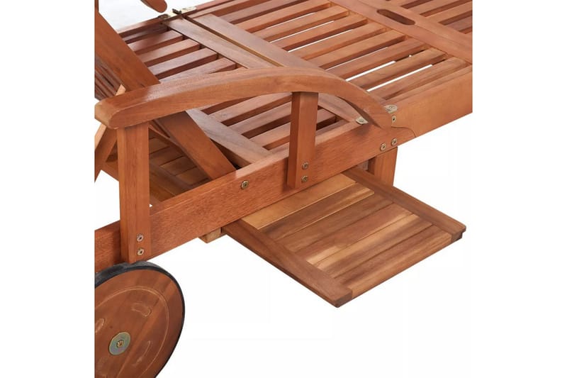 Solsenger 2 stk med bord heltre akasie - Akasie - Hagemøbler - Stoler & Lenestoler - Solseng & solvogner