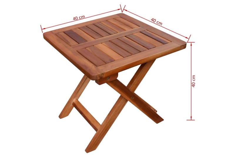 Solsenger 2 stk med bord heltre akasie - Akasie - Hagemøbler - Stoler & Lenestoler - Solseng & solvogner