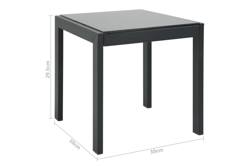 Solsenger 2 stk med bord textilene & stål - Hagemøbler - Stoler & Lenestoler - Solseng & solvogner