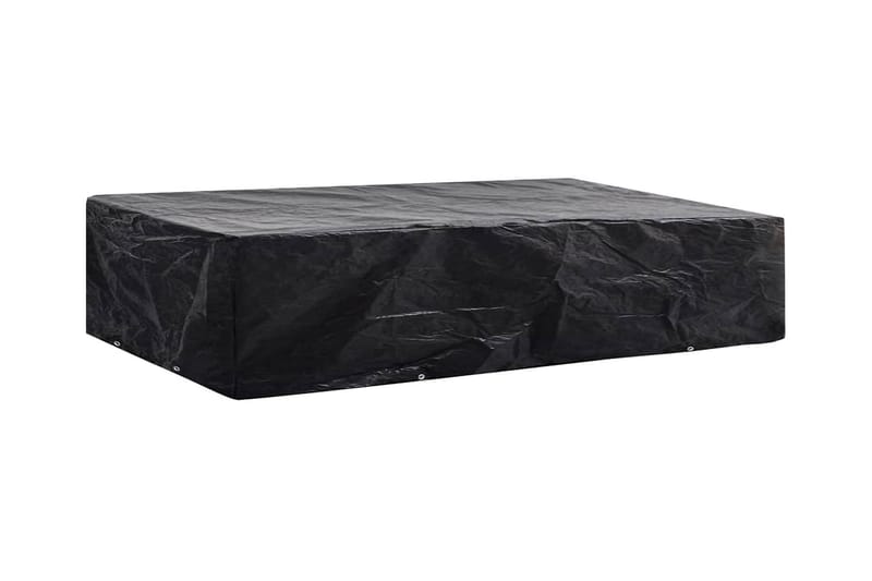 Solsengtrekk for hage 2 stk 8 maljer 218x77x55 cm - Svart - Hagemøbler - Stoler & Lenestoler - Solseng & solvogner