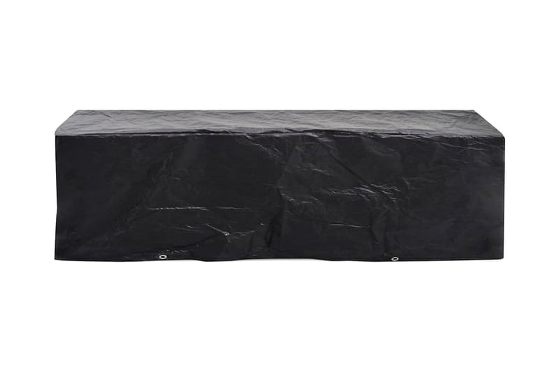 Solsengtrekk for hage 2 stk 8 maljer 218x77x55 cm - Svart - Solseng & solvogner