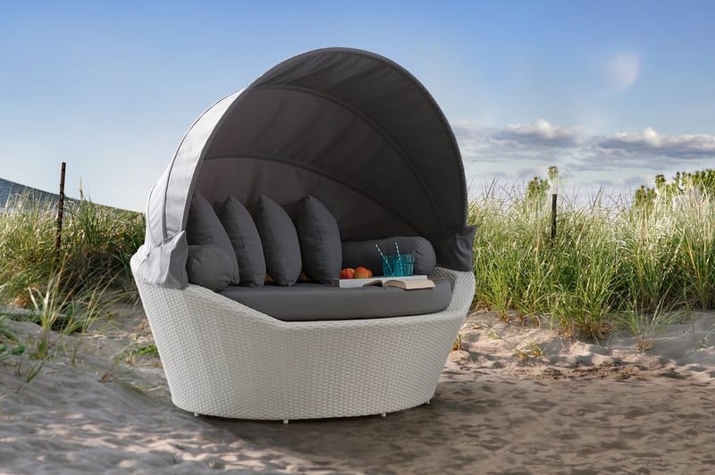 Sylt Solseng 127 | 165 cm - Hvit - Hagemøbler - Stoler & Lenestoler - Solseng & solvogner