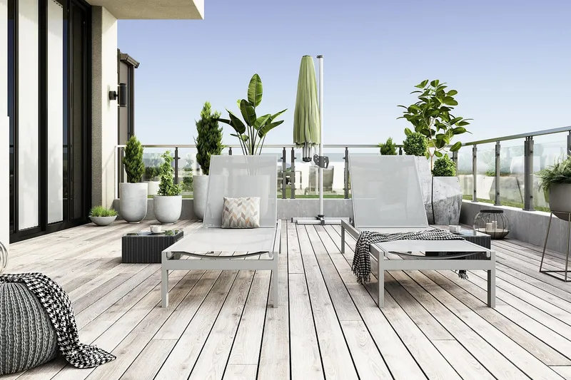 Tunis Solseng - Hvit - Hagemøbler - Stoler & Lenestoler - Solseng & solvogner