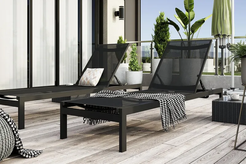 Tunis Solseng - Svart - Hagemøbler - Stoler & Lenestoler - Solseng & solvogner