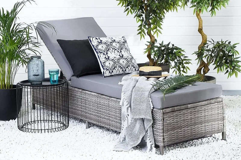 Turin Ii Solseng 65|201 Cm - Svart - Hagemøbler - Stoler & Lenestoler - Solseng & solvogner