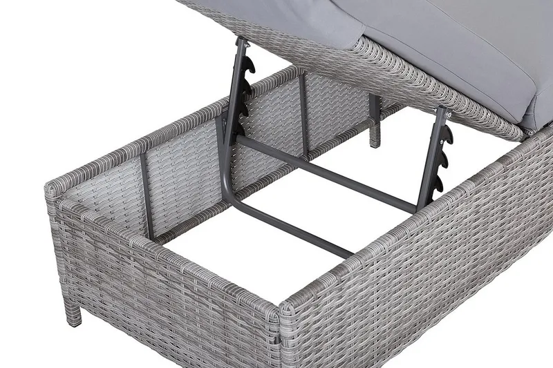 Turin Ii Solseng 65|201 Cm - Svart - Hagemøbler - Stoler & Lenestoler - Solseng & solvogner