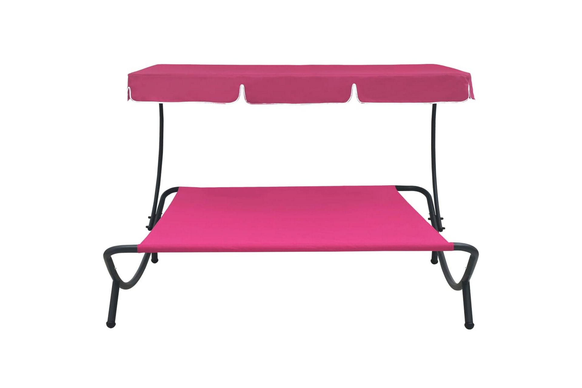 Utendørs sofaseng med solskjerm rosa - Rosa - Hagemøbler - Stoler & Lenestoler - Solseng & solvogner