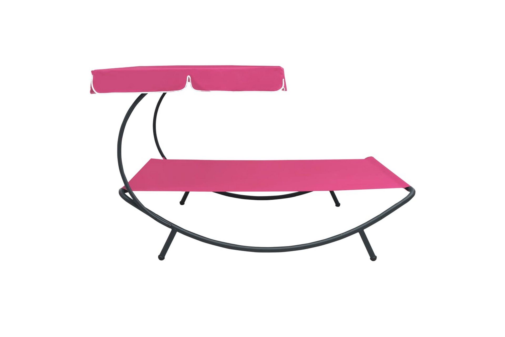 Utendørs sofaseng med solskjerm rosa - Rosa - Hagemøbler - Stoler & Lenestoler - Solseng & solvogner
