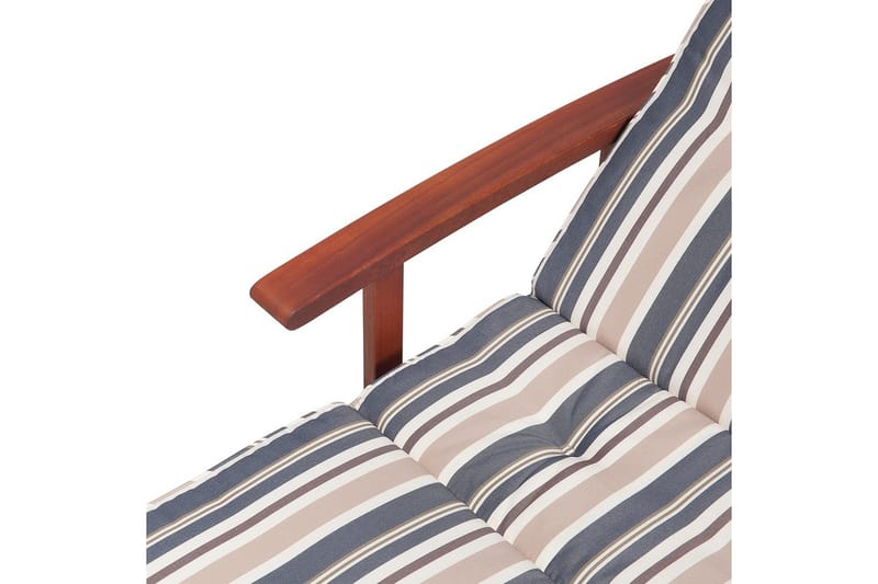 Solseng Toscana - Mørkt tre, blå, beige - Hagemøbler - Stoler & Lenestoler - Solseng & solvogner