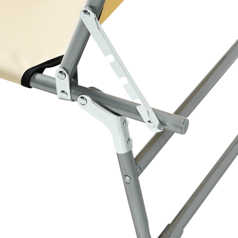 Solseng utendørs Foligno Stål - Beige/Sølv - Hagemøbler - Stoler & Lenestoler - Solseng & solvogner