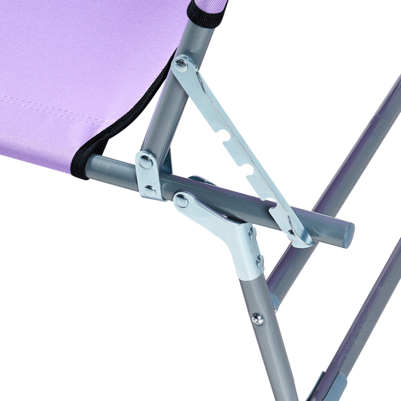 Solseng utendørs Foligno Stål - Fiolett/sølv - Hagemøbler - Stoler & Lenestoler - Solseng & solvogner