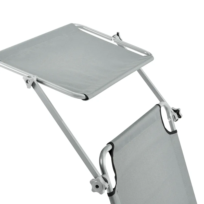 Solseng utendørs Foligno Stål - Grå/sølv - Hagemøbler - Stoler & Lenestoler - Solseng & solvogner