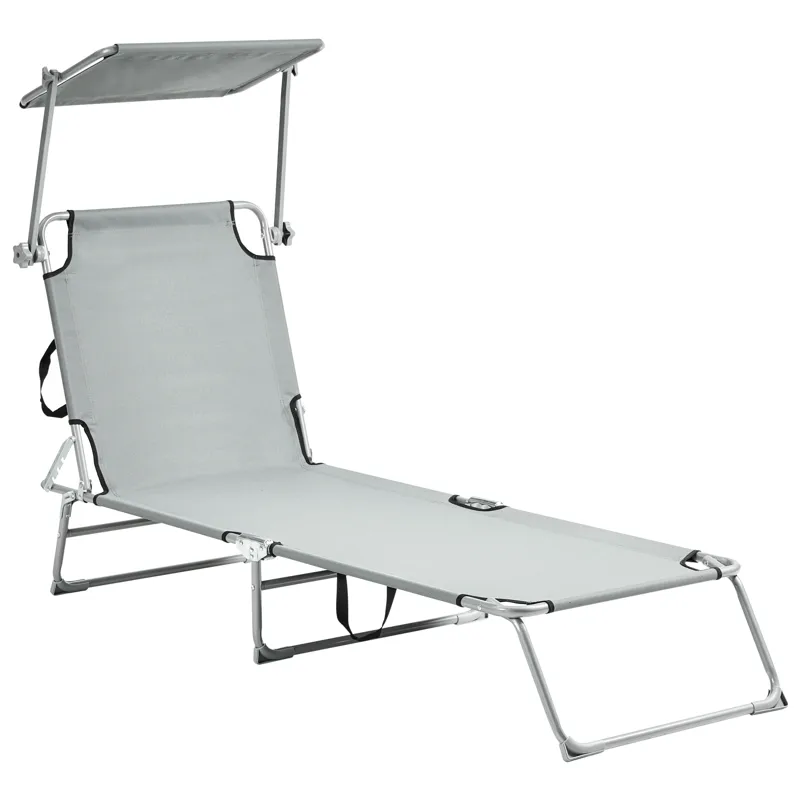 Solseng utendørs Foligno Stål - Grå/sølv - Hagemøbler - Stoler & Lenestoler - Solseng & solvogner