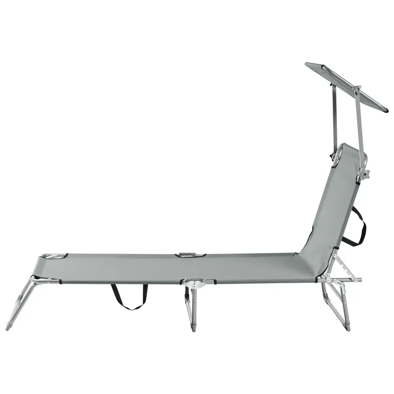 Solseng utendørs Foligno Stål - Grå/sølv - Hagemøbler - Stoler & Lenestoler - Solseng & solvogner