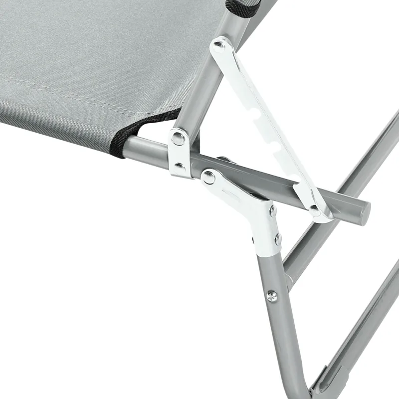 Solseng utendørs Foligno Stål - Grå/sølv - Hagemøbler - Stoler & Lenestoler - Solseng & solvogner