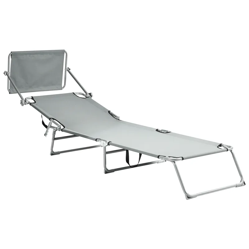 Solseng utendørs Foligno Stål - Grå/sølv - Hagemøbler - Stoler & Lenestoler - Solseng & solvogner