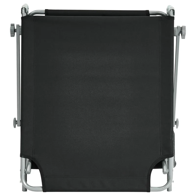 Solseng utendørs Foligno Stål - Svart/sølv - Hagemøbler - Stoler & Lenestoler - Solseng & solvogner