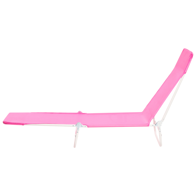 Solseng utendørs Kastoria Stål - Rosa/Hvit - Hagemøbler - Stoler & Lenestoler - Solseng & solvogner